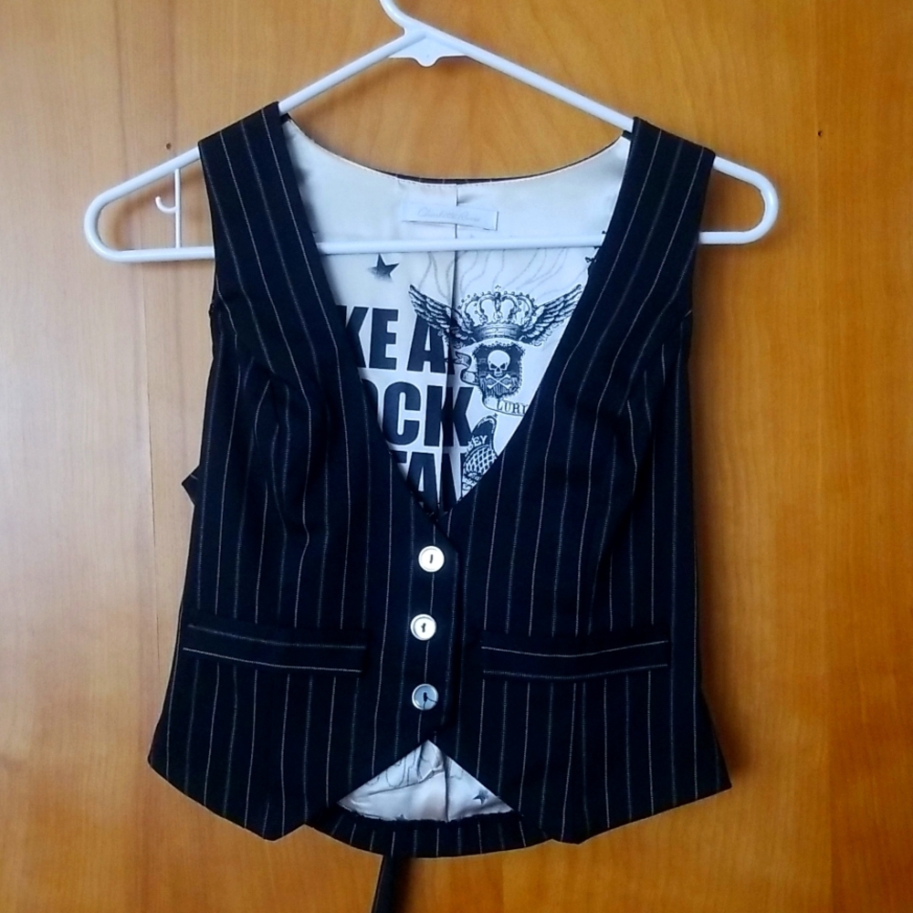 Charlotte russe pin stripe vest